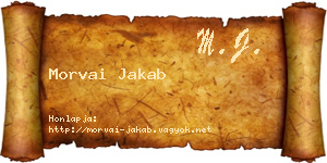 Morvai Jakab névjegykártya